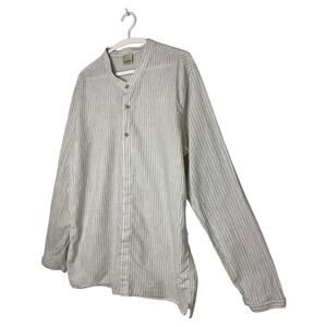 Baldwin Kansas City Mens XL Shirt Striped Off-white Long Sleeve Button